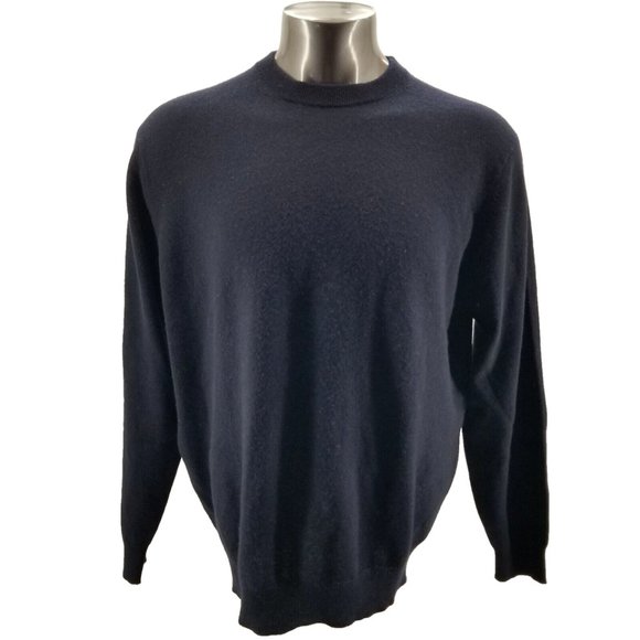 Jos A Bank Men's Blue 100% Cashmere Crew Neck Sweater Sz XL $125 - Picture 1 of 10